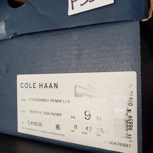 Cole Haan Mens Suede Penny  Loafers Size 9 Truffle Brown Leather C41635 Dress main image 3